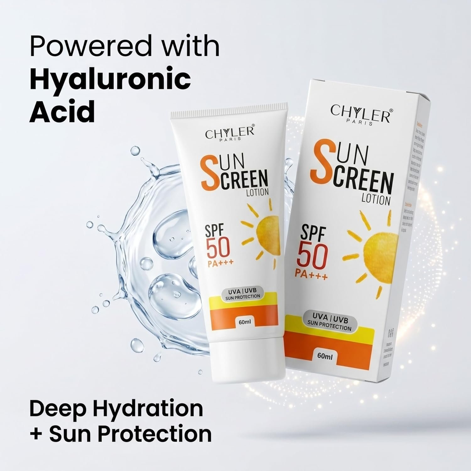 Chyler Paris SPF 50 PA+++ Sunscreen Lotion with Vitamin E | UVA & UVB Protection | Octinoxate, Avobenzone & Zinc Oxide - Image 2