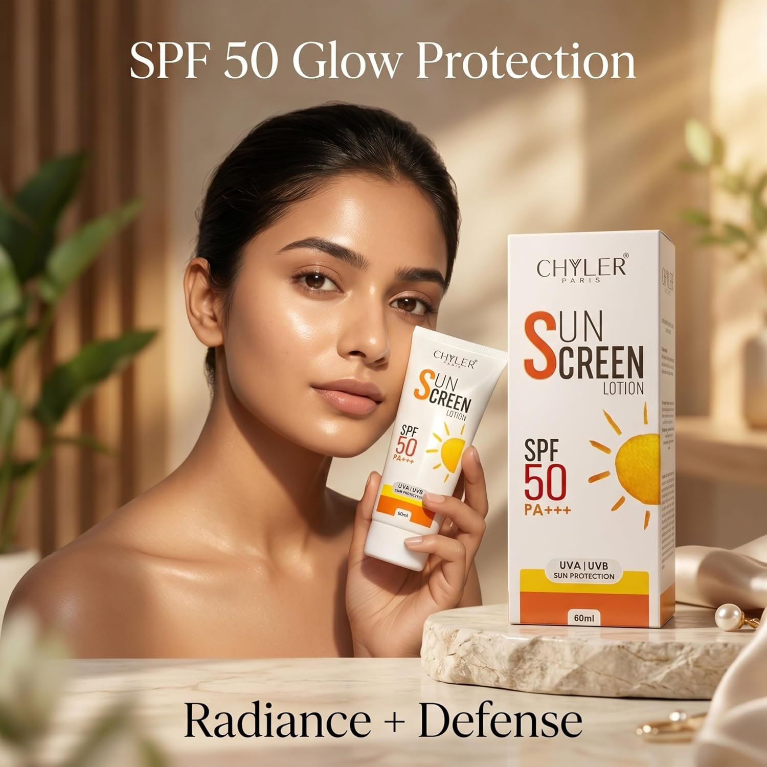 Chyler Paris SPF 50 PA+++ Sunscreen Lotion with Vitamin E | UVA & UVB Protection | Octinoxate, Avobenzone & Zinc Oxide - Image 7