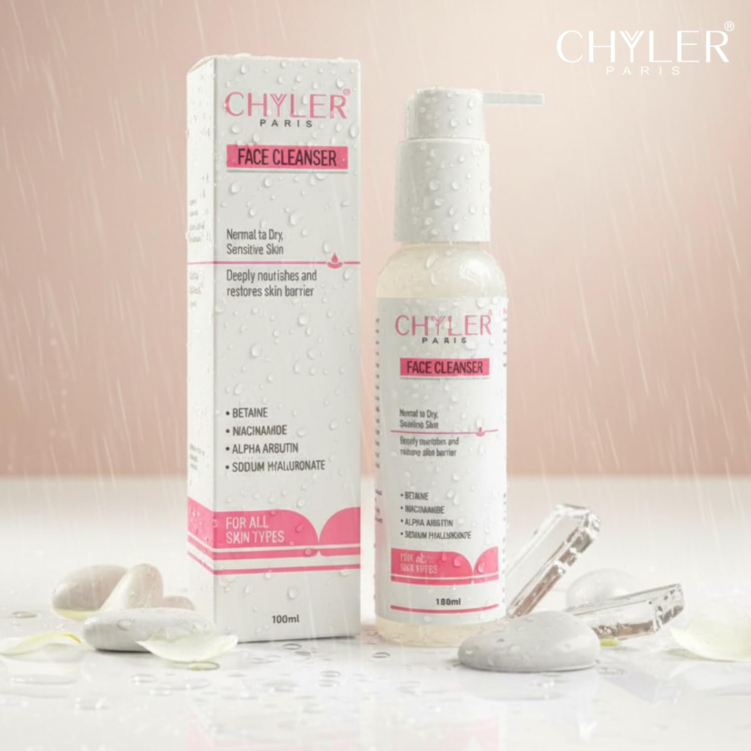 Chyler Paris Face Cleanser 100 ML | With Betaine, Niacinamide, Alpha Arbutin & Sodium Hyaluronate | Even Tone + Deep Hydration - Image 6